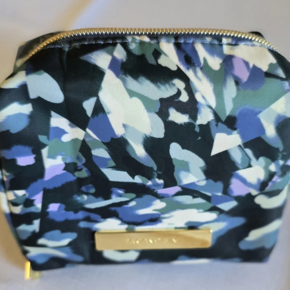 Tartan + Twine Cosmetic Bag Makeup Toiletry Small Travel Pouch Navy Multi